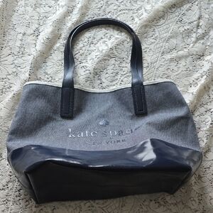 Kate Spade Charcoal and Midnight Blue Tote